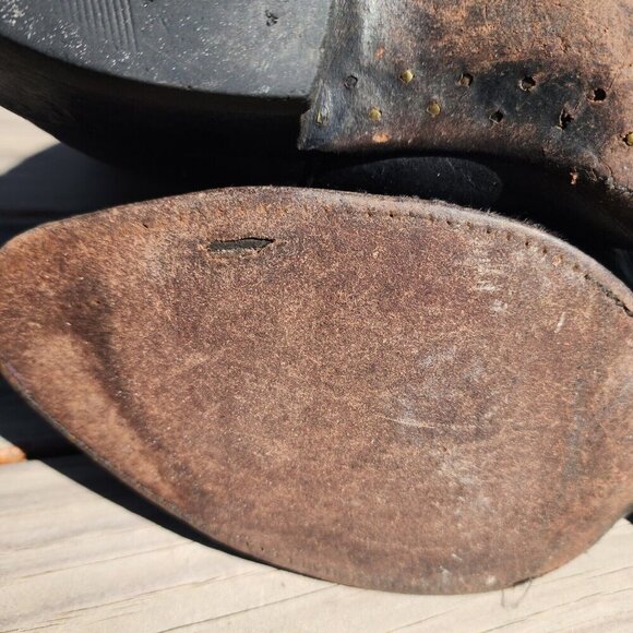 Nocona Imperial Calf Western Boots Men 10 EE Black Western Cowboy NB2005 FLAW - Picture 15 of 16